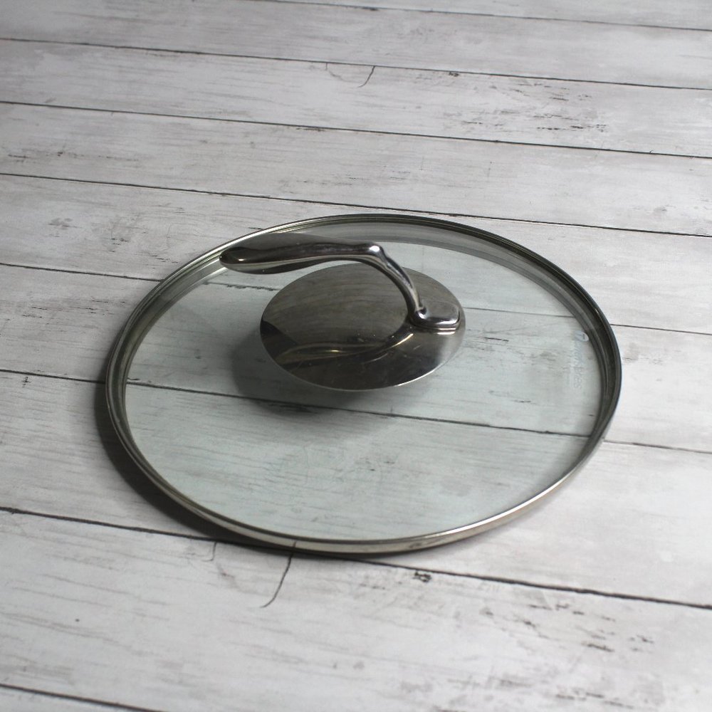 Tupperware Chef Series Stainless Glass Replacement Lid Fits 9.5" Fry Pan